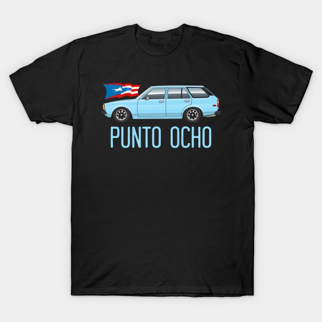 Punto Ocho Light Blue T-Shirt by ArtOnWheels